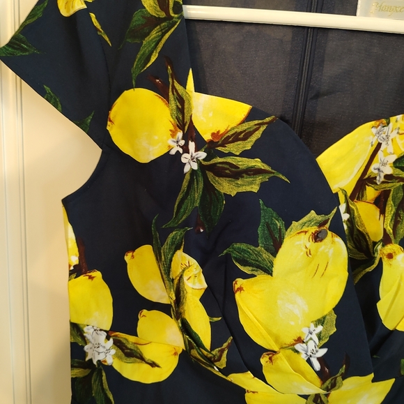 Hanpceirs Women's Cap Sleeve 1950s Retro Vintage Cocktail Swing Dress Pocket (L) - Picture 5 of 5